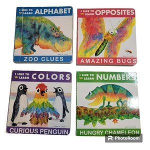 I like to Learn Book Set (4) by Alex Lluch, Alphabet,Colors,Opposites & Numbers